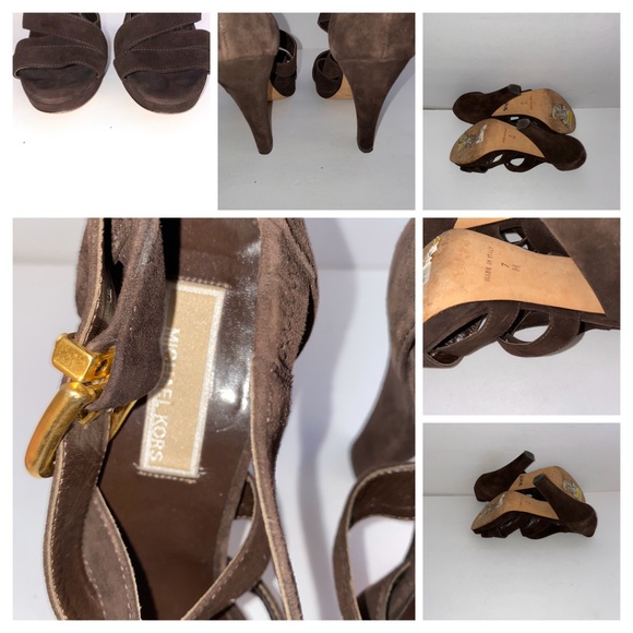 MICHAEL KORS SUEDE PLATFORM HEELS - Picture 6 of 8